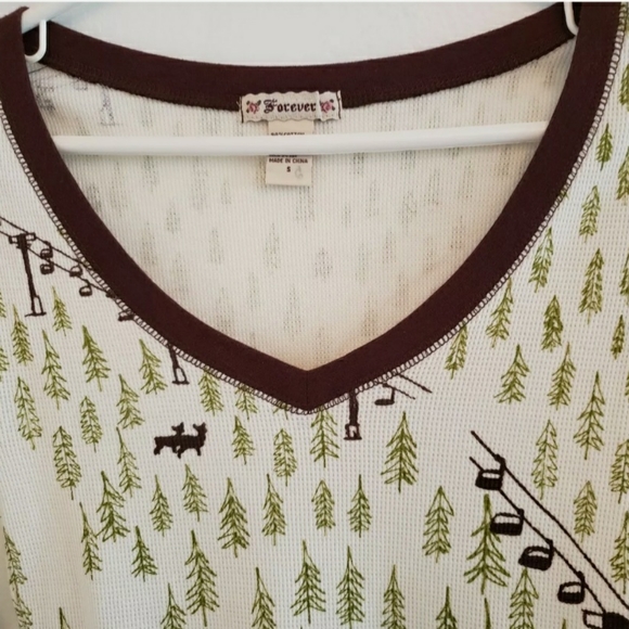 ❄Forever 21 cotton/spandex long sleeves top size small❄ - Picture 3 of 4